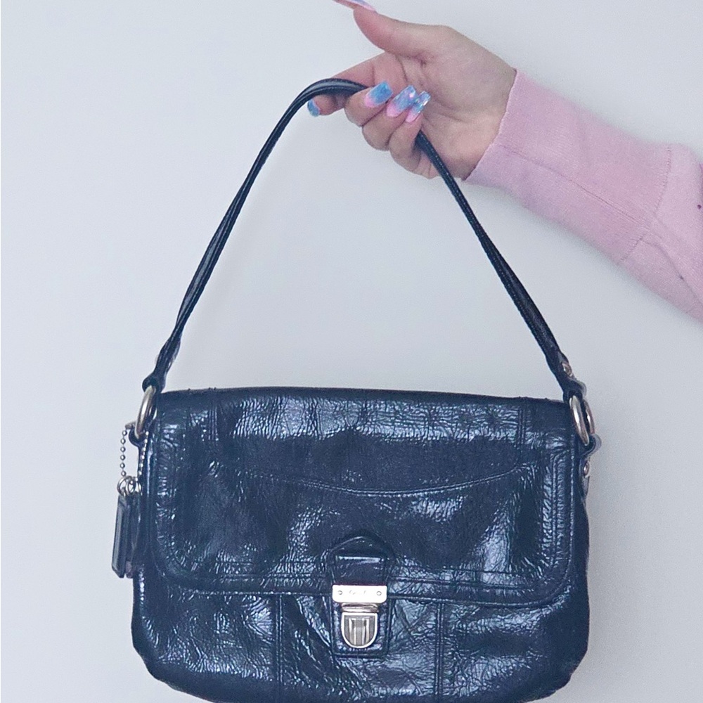 Coach Black Leather Shoulder Bag - Picture 5 of 6